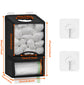 2-in-1 Black Kitchen Plastic Bag & Trash Bag Roll Dispenser - Hanging Grocery & Produce Bag Organizer (17.5x9.9x5.8 inch)