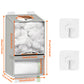 2-in-1 Grey Kitchen Plastic Bag & Trash Bag Roll Dispenser(2 Pack) - Hanging Grocery & Produce Bag Organizer (17.5x9.9x5.8 inch)