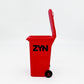 Red Mini Zyn Bin Desk Simulation Trash Can - Novelty Desktop Decor & Storage Box
