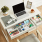 25PCS Pink Transparent Stackable Organizer Set - 4-Size Versatile Desktop & Drawer Divider