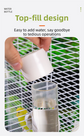 Green Automatic Bird Water Dispenser with Extended Brass Needle Valve and Graduated Marking - 200ML Transparent Flat Cap Feeder