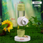 Green Automatic Bird Water Dispenser with Extended Brass Needle Valve and Graduated Marking - 200ML Transparent Threaded Cap Feeder
