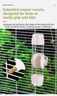 Green Automatic Bird Water Dispenser with Extended Brass Needle Valve and Graduated Marking - 200ML Transparent Threaded Cap Feeder