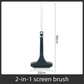 2-Pack 2-in-1 Professional Window Screen Brush & Glass Cleaner - Detachable Long-Handle Squeegee & Scrubber (White Green)