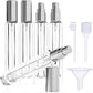 5-Piece Sliver Premium Glass Travel Perfume Atomizer Set - 10ml Portable Refillable Sprayers with Transfer Tools