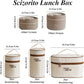 2-Pack Brown 304 Stainless Steel Microwave-Safe Lunch Box Set - Stackable Insulated Bento Containers for Office & School