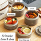 3-Pack Blue 304 Stainless Steel Microwave-Safe Lunch Box Set - Stackable Insulated Bento Containers for Office & School