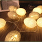 1.5M Easter Cotton Ball Egg String Lights (10 LED)  - Colorful Egg-Shaped Fairy Light Holiday Decor