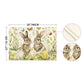 4-Pack Happy Easter Bunny & Egg Placemats - Festive Holiday Table Mats - Stain-Resistant Kitchen Decor for Spring Parties