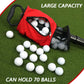 Black and Red Lightweight Golf Retriever with Detachable No-Bend Shag Tube & Mesh Bag Holding Up to 70-Ball