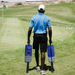 Black and Blue Lightweight Golf Retriever with Detachable No-Bend Shag Tube & Mesh Bag Holding Up to 70-Ball