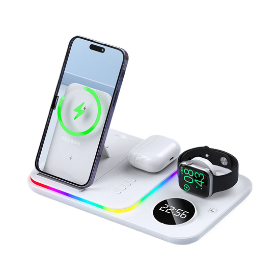 Three in one multifunctional RGB lamp wireless charging