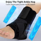 XL Size Black Triple-Layer Compression Ankle Brace With Adjustable Lace-Up - Breathable Sprain Prevention Sleeve