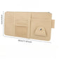 Pink Premium Leather Car Sun Visor Organizer - Secure Zippered Storage Pouch with Card, Document & Eyewear Clip