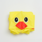Yellow Duck Kids Cartoon Animal Raincoat - Waterproof Hooded Rain Poncho for Toddlers & Students (90-130CM Height)