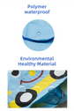 Blue Car Kids Cartoon Animal Raincoat - Waterproof Hooded Rain Poncho for Toddlers & Students (90-130CM Height)
