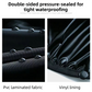 A Pair 40CM High-Tube Double-Layer Waterproof Rain Boot Covers - Durable Anti-Slip Reflective Motorcycle Over-Shoes (L Size)
