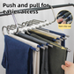 5-Tier Sliver Stainless Steel Pants Rack and 10-Pack Magic Cascading Hangers Set - Space-Saving Closet Organizer Kit