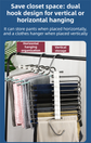 Ultimate Closet Space-Saver Set: 9-Tier Sliver Stainless Steel Retractable Pants Rack & 10-Pack Multi-Port Magic Hangers