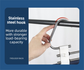 5-Tier Black Stainless Steel Pants Rack and 10-Pack Magic Cascading Hangers Set - Space-Saving Closet Organizer Kit