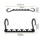 Ultimate Closet Space-Saver Set: 9-Tier Black Stainless Steel Retractable Pants Rack & 10-Pack Multi-Port Magic Hangers