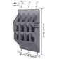 12-Pockets Grey Collapsible Over-the-Door Hanging Storage Bag - Space-Saving Shoes & Sundries Wall Holder with Hooks