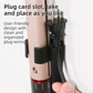 Black Wall-Mounted Aluminum Curling Iron Holder with Tidy Cord - Heat-Resistant Hair Straightener Storage Rack for Diameter ≤ 36mm