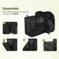 Grey and Green Large Expandable Cat Travel Backpack - Breathable & Collapsible Pet Carrier 62x34x43CM