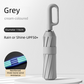 Grey Heavy Duty Fully Automatic Carabiner Umbrella with Integrated Hook Handle (Diameter 116CM) - Ultra Windproof and UV Protective Sun & Rain Umbrella