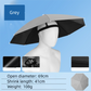Haze Blue Foldable Sun & Rain Umbrella Hat (Diameter 69CM) - 99% UV Potective and Wind/Rainproof Fishing Umbrella with Elastic Headband