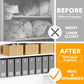 2-Pack Beige Foldable Bed Sheet Set Organizer with Clear Window, Zipper & Flip Lid - Home Wardrobe Bin for Blankets and Clothes (38x32.5x12.5CM)
