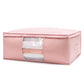 2-Pack Pink Extra Large Quilt & Clothes Storage Bag (63X43X22CM) - Breathable Wardrobe Organizer with Clear Window & Double Zippers