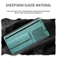 Blue Faux Suede Car Sun Visor Organizer with Spring Strap - Multi-Functional Eyewear Case & Card Holder
