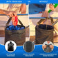 10-Gallon Black Foldable Boat Waste Organizer with 1 Roll of Trash Bag - Anti-Ant & Odor-Control, Secure Hold at High Speed