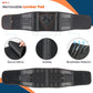 L Size Black Double-Compression Sports Waist Trimmer with 4 Steel Plates and 2 Spring Stays for Strength Training & Back Protection