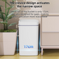 White Intelligent Dual-Sensor Trash Can (Hand-Wave & Knee-Bend) - Slim-Fit Touchless Battery-Powered Bin for Bathroom & Kitchen