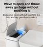 White Intelligent Dual-Sensor Trash Can (Hand-Wave & Knee-Bend) - Slim-Fit Touchless Rechargeable Bin for Bathroom & Kitchen