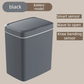 Black Intelligent Dual-Sensor Trash Can (Hand-Wave & Knee-Bend) - Slim-Fit Touchless Battery-Powered Bin for Bathroom & Kitchen