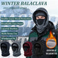 Windproof Thermal Rider Protection Set - 2 Pack Faux Rabbit Fur Knee Braces & Wine Red Fleece Balaclava Hood Outdoor Sports Warmth Bundle