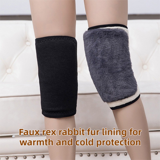 2-Pack Black and Brown Windproof Thermal Knee Braces with Straps - Dual-Layer Thermal & High Elasticity Knee Warmers for Cycling & Outdoor