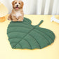 Green Heart-Leaf Decorative Pet Mat (66 x 63 CM) - Reversible Thickened All-Season Botanical Floor Pad for Pets & Humans