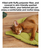 Green Heart-Leaf Decorative Pet Mat (66 x 63 CM) - Reversible Thickened All-Season Botanical Floor Pad for Pets & Humans