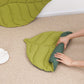 Green Heart-Leaf Decorative Pet Mat (66 x 63 CM) - Reversible Thickened All-Season Botanical Floor Pad for Pets & Humans