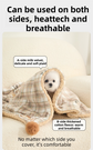 Plaid Puppy Premium Soft Fleece Dog Bed Quilt & Pillow Set (S Size 50 x 35 CM) - All-Season Reversible Warm Cat Nap Pad