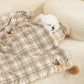 Plaid Puppy Premium Soft Fleece Dog Bed Quilt & Pillow Set (M Size 60 x 40 CM) - All-Season Reversible Warm Cat Nap Pad