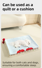 Plaid Puppy Premium Soft Fleece Dog Bed Quilt & Pillow Set (XL Size 100 x 70 CM) - All-Season Reversible Warm Cat Nap Pad