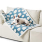 100 x 130 CM Waterproof Soft Sherpa Fleece Pet Blanket (Blue Sky & Clouds) - Reversible Thickened Furniture Protector for Dogs & Cats