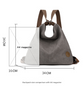 Purple Versatile 3-in-1 Canvas Backpack and Shoulder Bag Large Capacity Handbag for Women Ideal for Travel School and Everyday Use