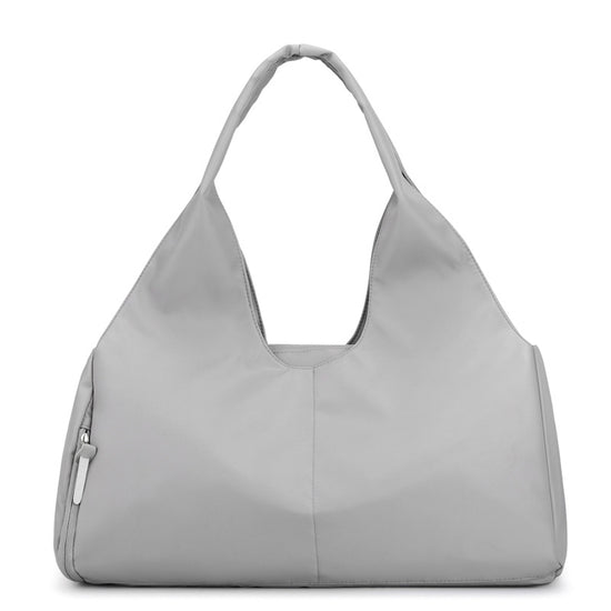 Grey Large Capacity Travel Duffel Bag - Lightweight Sports Gym Bag with Dry Wet Separation for Weekend Getaways and Business Trips