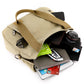 Grey Multi-functional Large Capacity Canvas Tote Bag - Versatile 3-Way Adjustable Shoulder and Crossbody Handbag for Work, Travel, and Daily Use